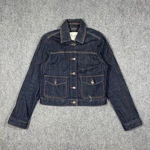Abercrombie & Fitch Raw-like Jean Jacket Medium Dark Wash Classic Denim 0383